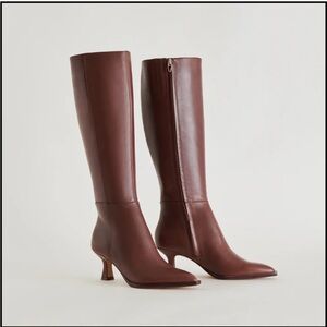 Dolce Vita Dark Brown Auggie Boots Size 7 Regular Calf
